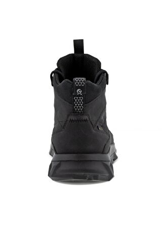 Ecco Mx M Yuvarlak Burun Orta Topuk Ortopedik Bağcıklı Gore Tex Outdoor Siyah Klasik Bot Nubuk