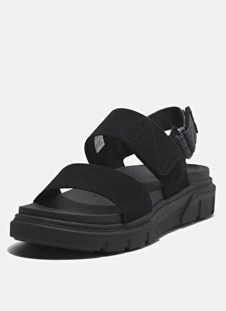 TB0A61N4EK41-Greyfield Sandal BACKS Siyah Deri Kadın Sandalet