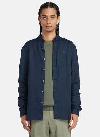 Timberland Lacivert Erkek Gömlek TB0A2DC34331-MILL BROOK Linen Shirt