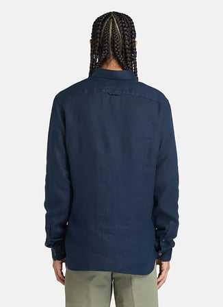 Timberland Lacivert Erkek Gömlek TB0A2DC34331-MILL BROOK Linen Shirt