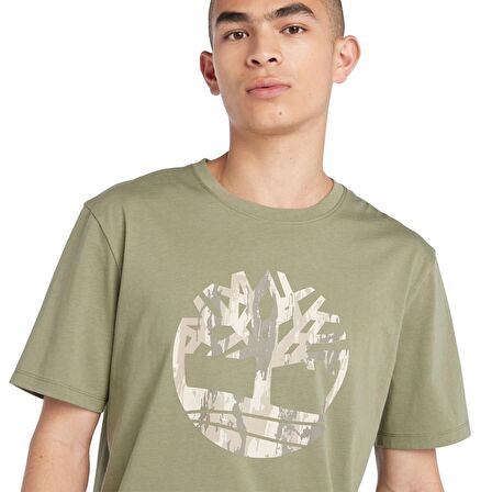 Timberland Camo Tree Logo Short Sleeve Tee Erkek T-Shirt TB0A5UP35901