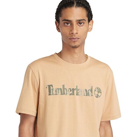 Timberland Camo Linear Logo Short Sleeve Tee Erkek T-Shirt TB0A5UNFEH31