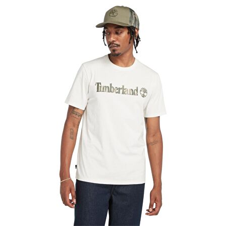 Timberland Camo Linear Logo Short Sleeve Tee Erkek T-Shirt TB0A5UNFCM91