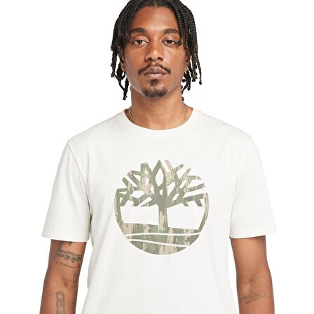 Timberland Camo Tree Logo Short Sleeve Tee Erkek T-Shirt