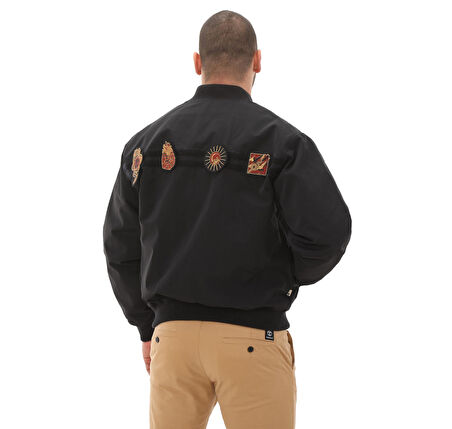 B0A5PWJ0011-R Timberland Lunar New Year Badge Bomber Erkek Ceket Siyah