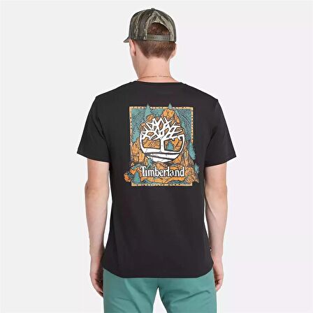 Timberland Back Graphic Short Sleeve Tee Siyah Erkek T-Shirt