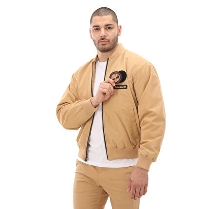 B0A5PWJEH31-R Timberland Lunar New Year Badge Bomber Erkek Ceket Kahve