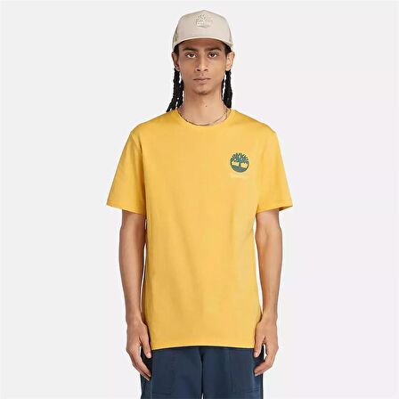 Timberland Back Graphic Short Sleeve Tee Mımosa Erkek T-Shirt