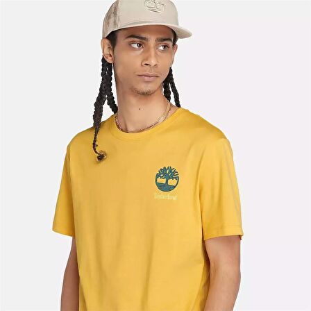 Timberland Back Graphic Short Sleeve Tee Mımosa Erkek T-Shirt