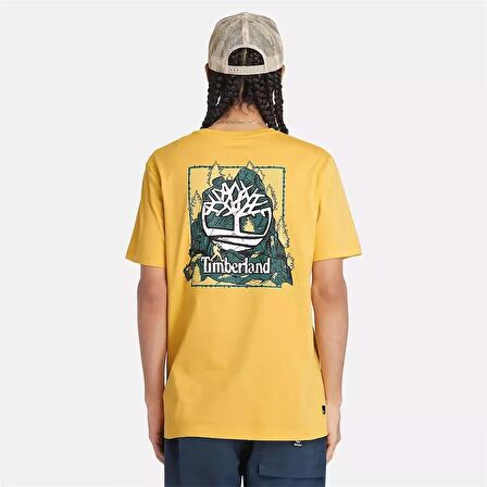 Timberland Back Graphic Short Sleeve Tee Mımosa Erkek T-Shirt