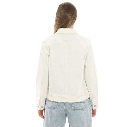 B0A5WRYCM91-R Timberland Kempshıre Chore Jacket Kadın Ceket Beyaz