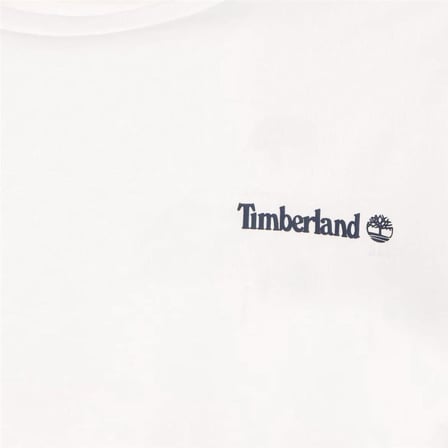Timberland Small Linear Logo Print Tee Beyaz Erkek T-Shirt
