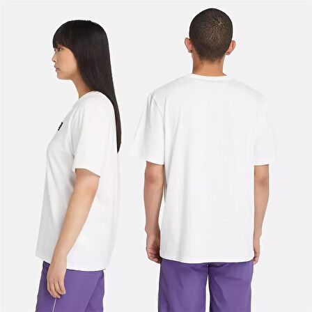 Timberland Short Sleeve Woven Badge Tee Beyaz Erkek T-Shirt