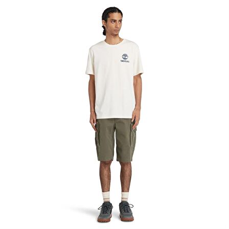 Timberland Short Sleeve Back Logo Graphic Tee Undyed Erkek T-Shirt