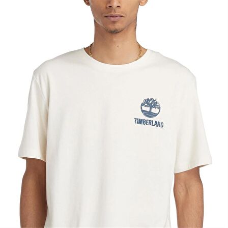 Timberland Short Sleeve Back Logo Graphic Tee Undyed Erkek T-Shirt