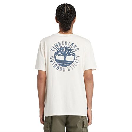 Timberland Short Sleeve Back Logo Graphic Tee Undyed Erkek T-Shirt