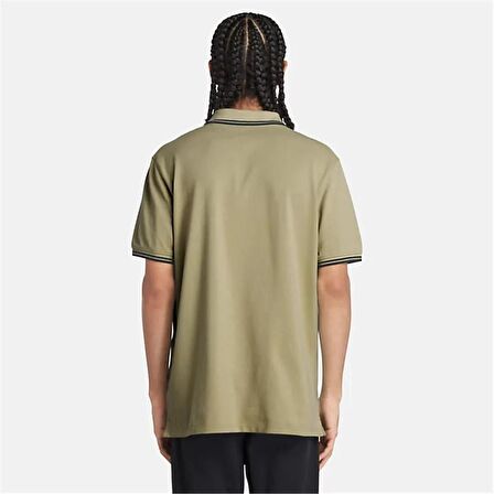 Timberland Tipped Pique Short Sleeve Polo Cassel Earth Erkek T-Shirt