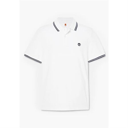 Timberland Tipped Pique Short Sleeve Polo Beyaz Erkek T-Shirt