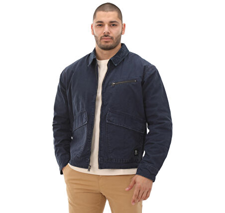 B0A5TGF4331-R Timberland Washed Canvas Jacket Erkek Ceket Lacivert