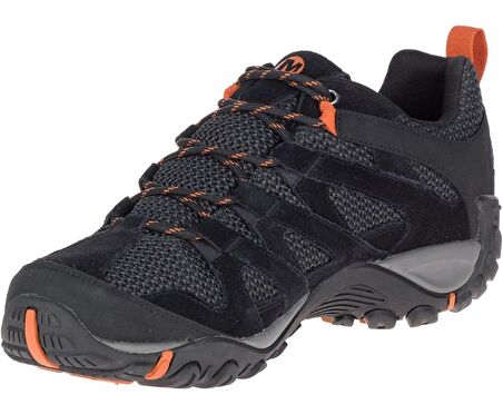 Merrell Moab Fst 3 Yuvarlak Burun Orta Topuk Bağcıklı Outdoor Siyah Spor Bot Deri