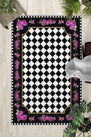 Kaymaz Taban Yıkanabilir Halı – Mutfak, Salon, Yatak Odası için Modern Dijital Baskı Halı (SLNHALI88