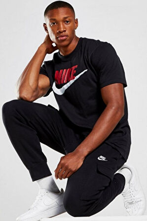 Nike Sportswear Clup Fleece Pamuklu Siyah Erkek Kargo Eşofman Altı