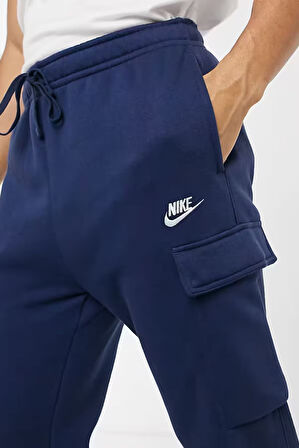 Nike Sportswear Clup Fleece Pamuklu Lacivert Erkek Kargo Eşofman Altı