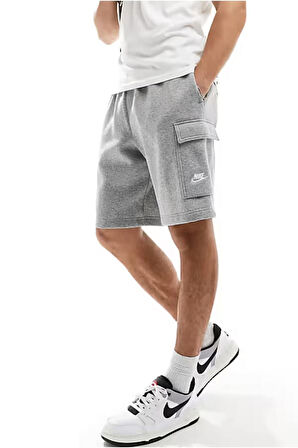 Nike Sportswear Men's Clup Cargo Short Erkek Şardonlu Spor Şort Gri