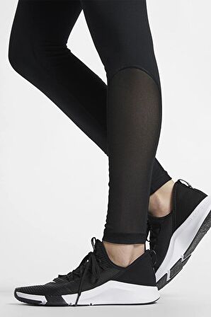 Nike Pro Normal Belli File Panelli Siyah Kadın Tayt