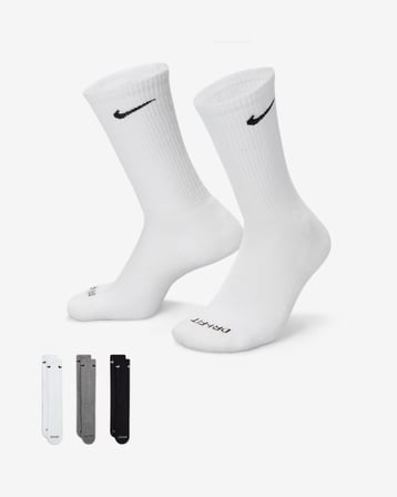 Nike SX6888-964 Everyday Plus Destekli Antrenman Crew Çorapları (3 Çift)