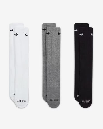 Nike SX6888-964 Everyday Plus Destekli Antrenman Crew Çorapları (3 Çift)