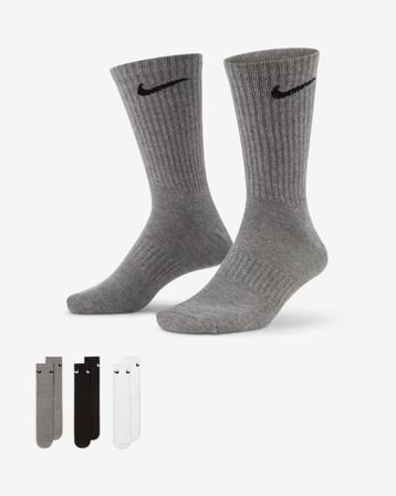 Nike SX7676-964 Everyday Lightweight Crew Antrenman Çorapları (3 Çift)