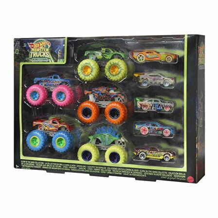 FABBATOYS Monster Trucks Karanlıkta Parlayan Araçlar, Hot Wheels Monster Trucks - Mattel