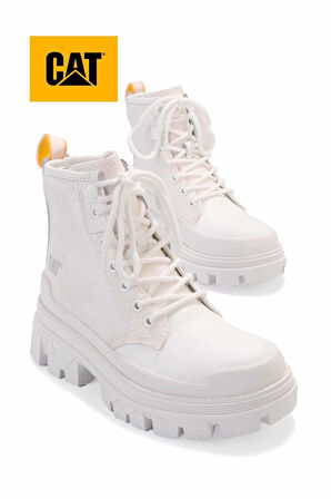 White Hakiki Deri Kadın Bot & Bootie CAT0111121603