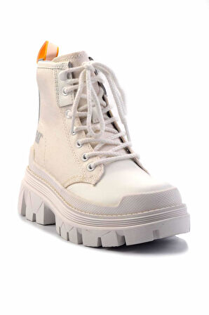 White Hakiki Deri Kadın Bot & Bootie CAT0111121603