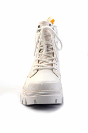 White Hakiki Deri Kadın Bot & Bootie CAT0111121603