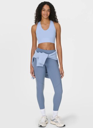 Sweaty Betty Mavi Kadın SB10238A-400 STAMINA SOFT TOUCH VOO Sporcu Sütyeni