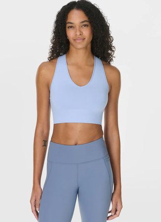 Sweaty Betty Mavi Kadın SB10238A-400 STAMINA SOFT TOUCH VOO Sporcu Sütyeni
