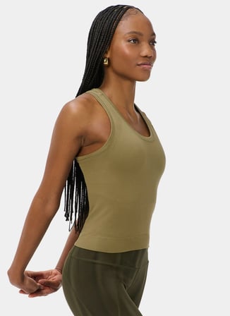 Sweaty Betty SB10138-030 ATHLETE CROP SEAMLESS W Yeşil Kadın Atlet
