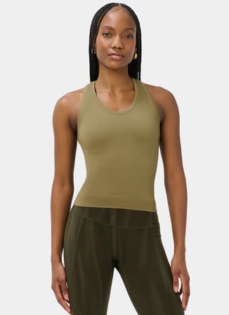 Sweaty Betty SB10138-030 ATHLETE CROP SEAMLESS W Yeşil Kadın Atlet