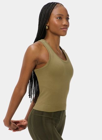 Sweaty Betty SB10138-030 ATHLETE CROP SEAMLESS W Yeşil Kadın Atlet