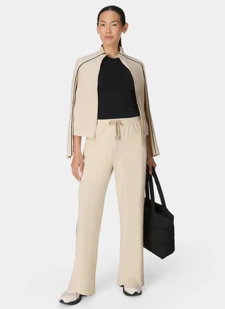 Sweaty Betty SB10182PUR-260 EXPLORER WIDE LEG 30 Bej Kadın Sweatpant