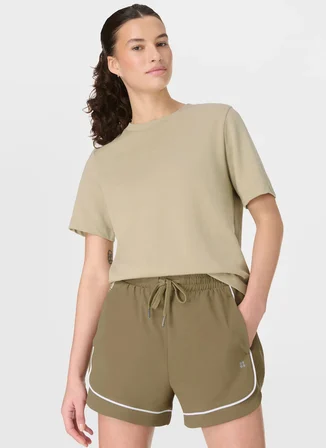 Sweaty Betty SB10349P-030 EXPLORER TRACK PIPED S Yeşil Kadın Şort