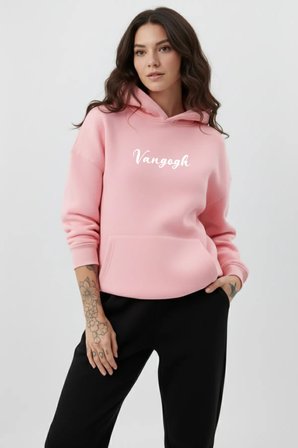 Unisex Yumuşak Dokulu 3 İplik Vangogh Tasarım Baskılı Oversize Sweatshirt