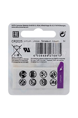 Professional Lithium Cr2025 Pil 1'li ( 10 Paket)