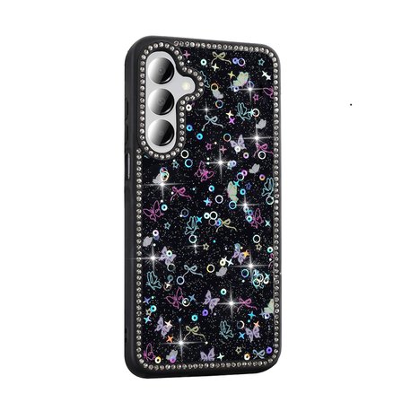 Gpack Samsung Galaxy A26 uyumlu Kılıf Simli ve Taşlı Dizayn Azra Kapak
