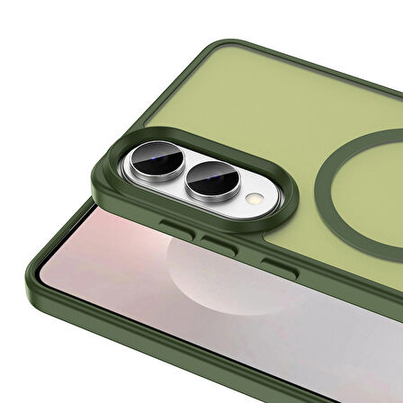 Gpack Samsung Galaxy S25 Edge uyumlu Kılıf Magsafeli Mat Arka Yüzey Sio Kapak