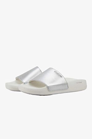 Skechers Hyper Slide - Shine On Kadın Gri Slider Terlik 140431 SIL