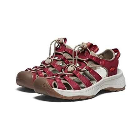 Keen 1027166 Astoria West Sandal Merlot/Scarlet Ibis Kadın Sandalet