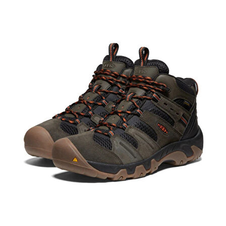 Keen 1028306 Headout Mid WP Black Olive/Fossil Orange Erkek Outdoor Bot